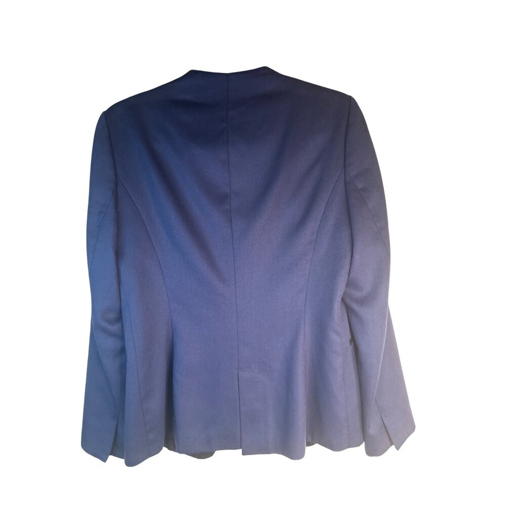 Zara Basic Navy Blue Large Open-Front Blazer With… - image 8